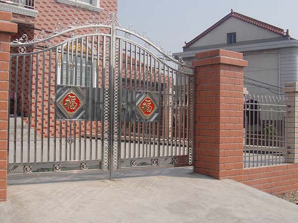 不锈钢铁艺大门 简约 防锈 别墅铁艺大门