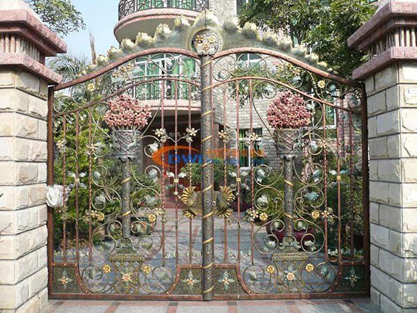 铁艺大门 高档 压花 别墅 庭院大门